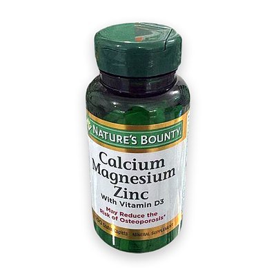 Nature's Bounty Calcio, Magnesio y Zinc con D3